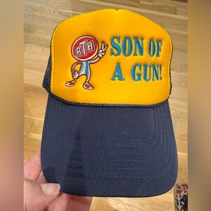 All Time High Men’s/Unisex Yellow and Blue Trucker Hat‎